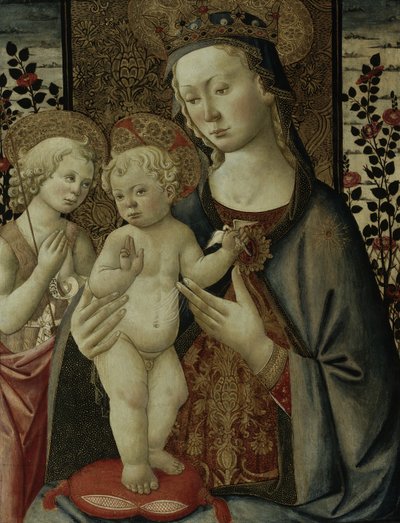 Bebek Aziz John ile Bakire ve Çocuk, c.1460 by Master of San Miniato