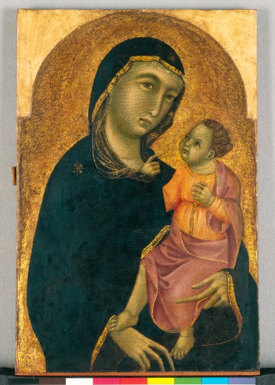 Bakire ve Çocuk, c.1325 (ahşap üzerine yumurta tempera ve altın) by Master of San Torpe