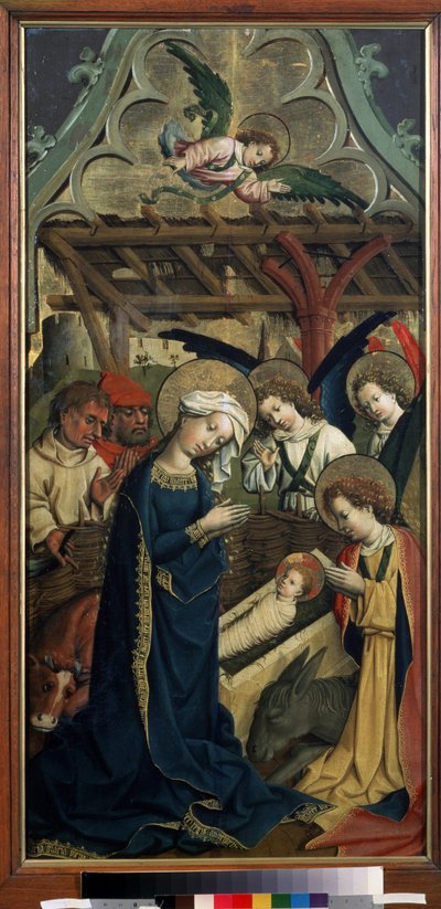 ""Doğuş"" (Doğuş) Lichtenstein kalesinin (15. yüzyıl) ustası tarafından 1440 Puşkin Müzesi, Moskova civarında ahşap üzerine resim by Master of Schloss Lichtenstein