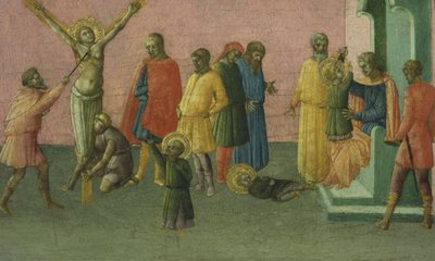 Azizlerin Şehadeti, 1400-50 (panelde huy ve altın varak) by Master of St. Julitta and St. Quiricus Master of St. Julitta and St. Quiricus
