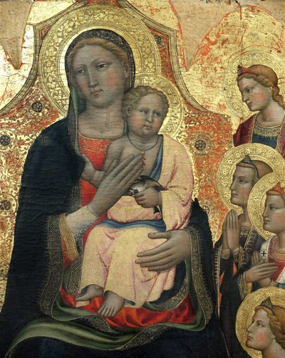 Bakire ve Çocuk 8 melekle çevrili, detay (resim) by Master of St. Verdiana