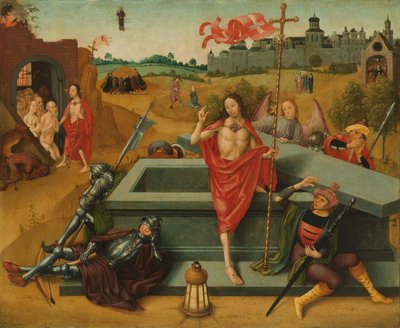 Mesih'in Dirilişi, yak. 1485-1500 (panelde yağ) by Master of the Amsterdam Death of the Virgin