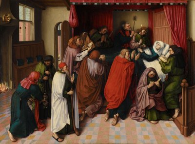 Bakire'nin Ölümü, yak. 1500 (paneldeki yağ) by Master of the Amsterdam Death of the Virgin