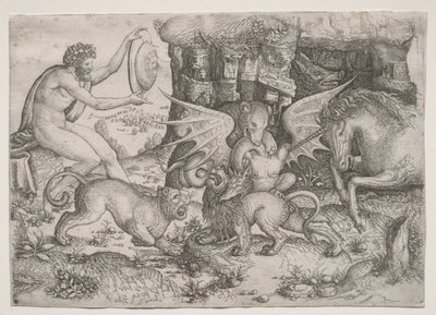 Alegorik Tema: Hayvanların Savaşı, c. 1515-1520. by Master of the Beheading of St.