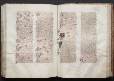 Gotha Missal: Fol. 107r, Metin, c. 1375. by Master of the Boqueteaux