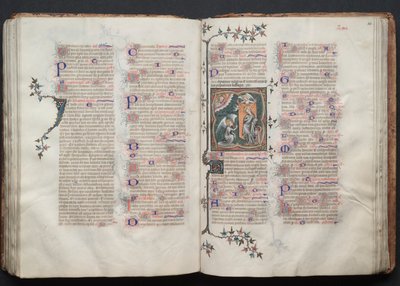 Gotha Missal: Fol. 109v, Metin, c. 1375. by Master of the Boqueteaux