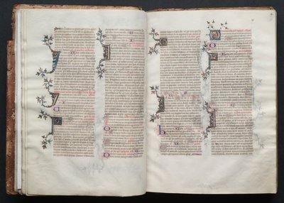 Gotha Missal: Fol. 18V, metin, c. 1375. by Master of the Boqueteaux