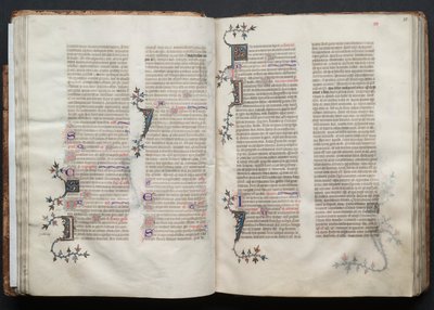 Gotha Missal: Fol. 34v, Metin, c. 1375. by Master of the Boqueteaux