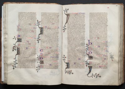 Gotha Missal: Fol. 40v, Metin, c. 1375. by Master of the Boqueteaux