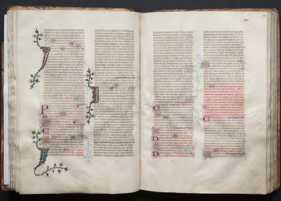 Gotha Missal: Fol. 42v, Metin, c. 1375. by Master of the Boqueteaux