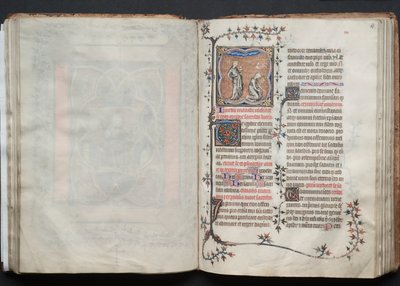 Gotha Missal: Fol. 64v, Metin, c. 1375. by Master of the Boqueteaux