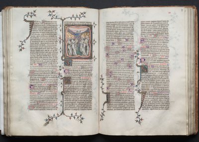 Gotha Missal: Fol. 76v, Yükseliş, c. 1375. by Master of the Boqueteaux