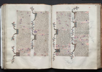 Gotha Missal: Fol. 80v, Metin, c. 1375. by Master of the Boqueteaux