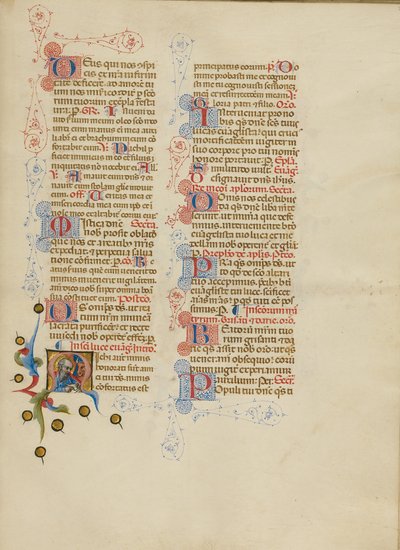 İlk M: Aziz Luke by Master of the Brussels Initials