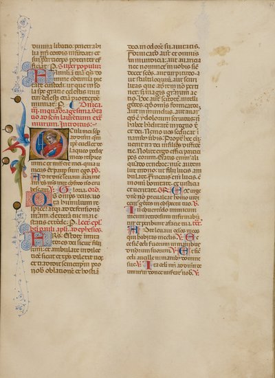 İlk O: Saint Lawrence by Master of the Brussels Initials
