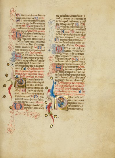 P harfi: Saint George; P harfi: Saint Mark by Master of the Brussels Initials