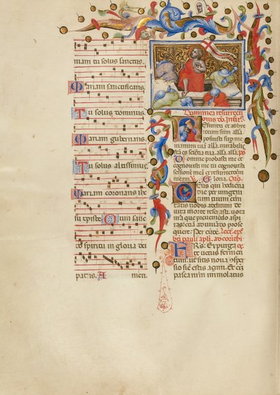 Diriliş; İlk R: Uyuyan Asker by Master of the Brussels Initials