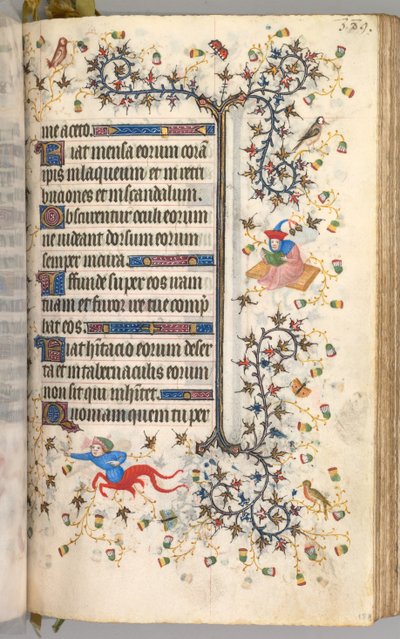 Charles the Noble, Navarre Kralı 1361-1425 saatleri: fol. 189r, Metin, c. 1405. by Master of the Brussels Initials and Associates