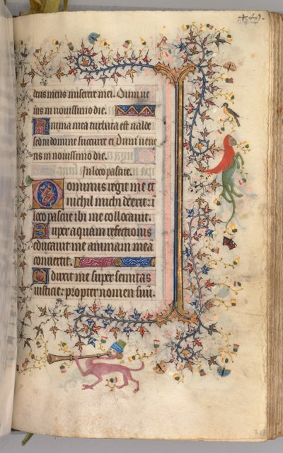 Charles the Noble, Navarre Kralı 1361-1425 saatleri: fol. 219r, Metin, c. 1405. by Master of the Brussels Initials and Associates