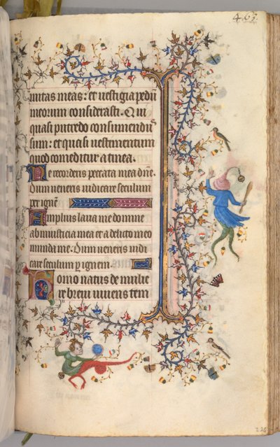 Charles the Noble, Navarre Kralı 1361-1425 saatleri: fol. 226r, Metin, c. 1405. by Master of the Brussels Initials and Associates