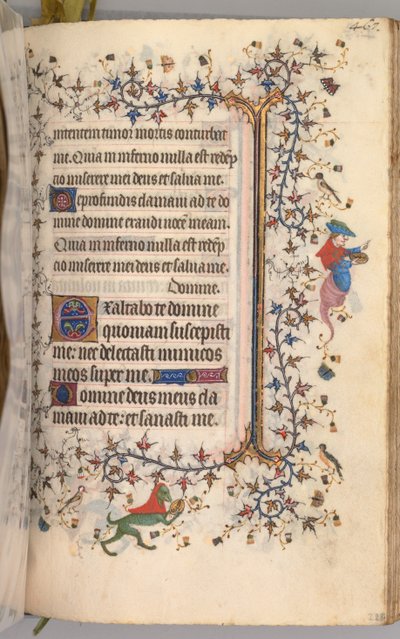 Charles the Noble, Navarre Kralı 1361-1425 saatleri: fol. 228r, Metin, c. 1405. by Master of the Brussels Initials and Associates