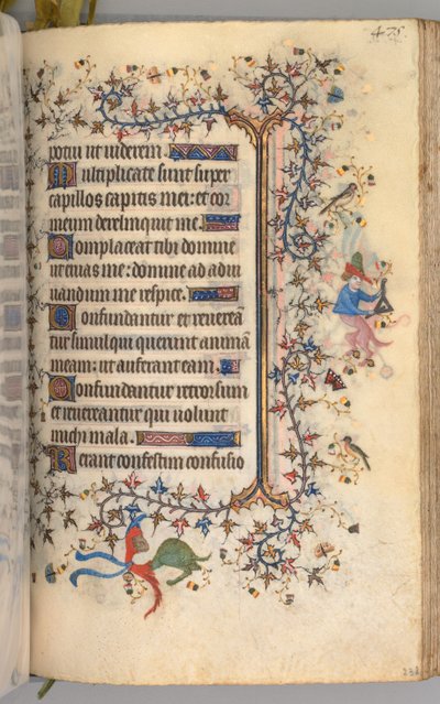 Charles the Noble, Navarre Kralı 1361-1425 saatleri: fol. 232r, Metin, c. 1405. by Master of the Brussels Initials and Associates