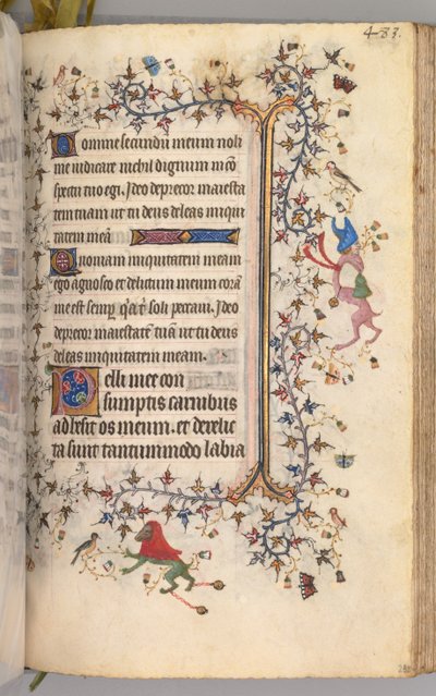Charles the Noble, Navarre Kralı 1361-1425 saatleri: fol. 236r, Metin, c. 1405. by Master of the Brussels Initials and Associates