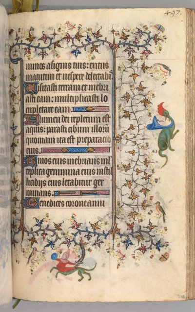 Charles the Noble, Navarre Kralı 1361-1425 saatleri: fol. 243r, Metin, c. 1405. by Master of the Brussels Initials and Associates