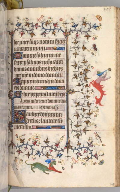 Charles the Noble, Navarre Kralı 1361-1425 saatleri: fol. 248r, Metin, c. 1405. by Master of the Brussels Initials and Associates
