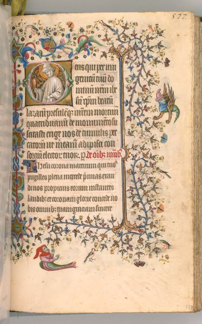 Charles the Noble, Navarre Kralı 1361-1425, fol. 283r, Aziz Lazarus, c. 1405. by Master of the Brussels Initials and Associates