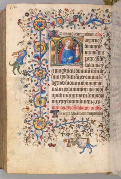 Charles the Noble, Navarre Kralı 1361-1425, fol. 296v, Mecdelli Meryem, c. 1405. by Master of the Brussels Initials and Associates