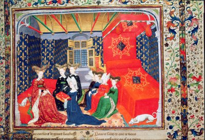 Harl 4431 fol.3 Christine de Pisan, kitabını Bavyera Kraliçesi Isabella