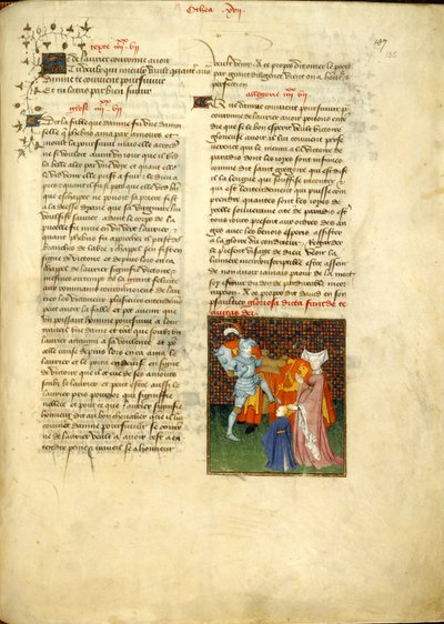 Harley 4431, f.135, Hector ve Andromache, Christine de Pizan