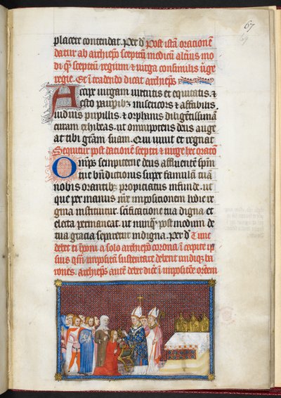 Pamuk Tiberius B. VIII f.69r Kraliçe, 