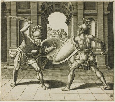 İki Gladyatör by Master of the Die