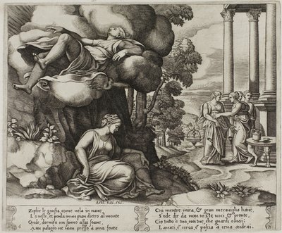 Zephyr Psyche'yi Büyülü Bir Saraya Taşırken by Master of the Die