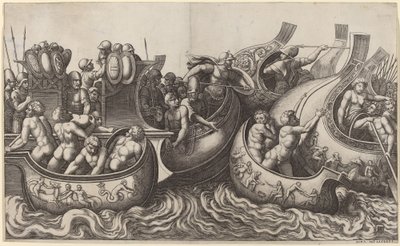 Deniz savaşı by Master of the Die after Giulio Romano