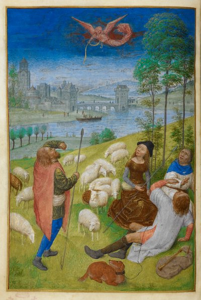 Çobanlara Müjde. by Master of the Dresden Prayer Books