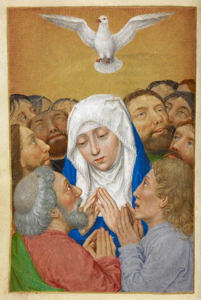 Pentekost. by Master of the Dresden Prayer Books