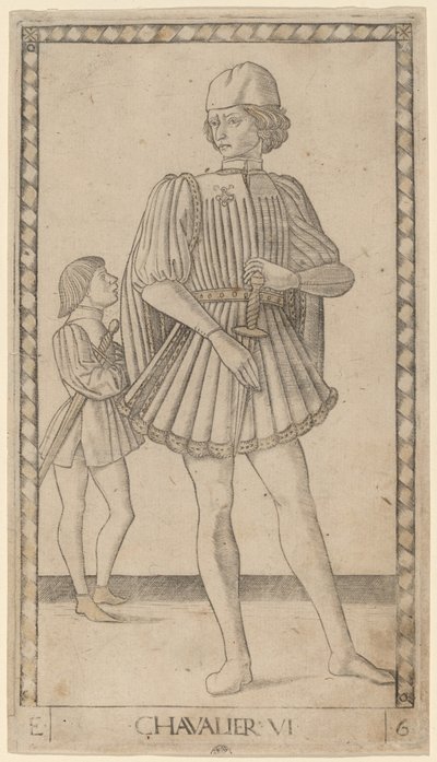 Şövalye (Şövalye) by Master of the E Series Tarocchi