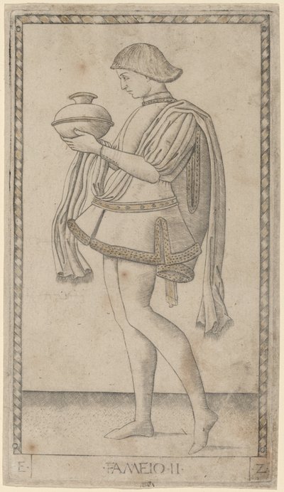 Fameio (Hizmetkar) by Master of the E Series Tarocchi