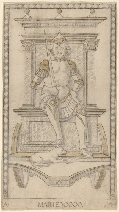 Mars (Mart) by Master of the E Series Tarocchi