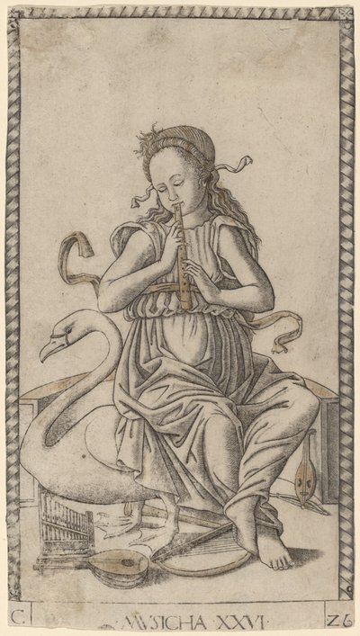 Musicha (Müzik) by Master of the E Series Tarocchi
