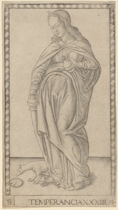 Temperancia (Temperance) by Master of the E Series Tarocchi
