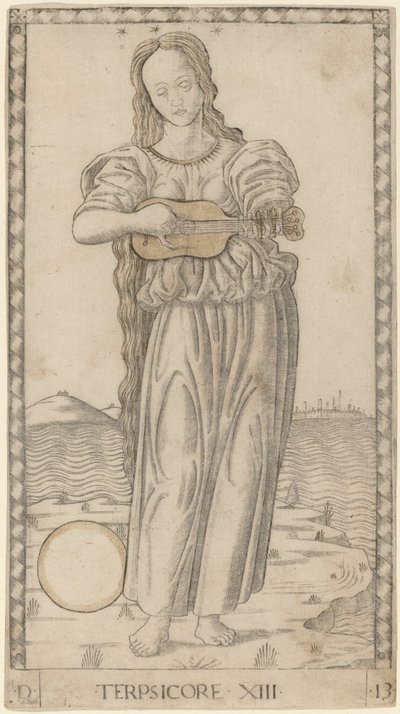 Terpsicore (Terpsikor) by Master of the E Series Tarocchi