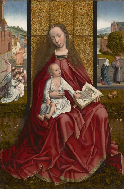 Bakire ve Çocuk Enthroned, c.1500 by Master of the Embroidered Foliage