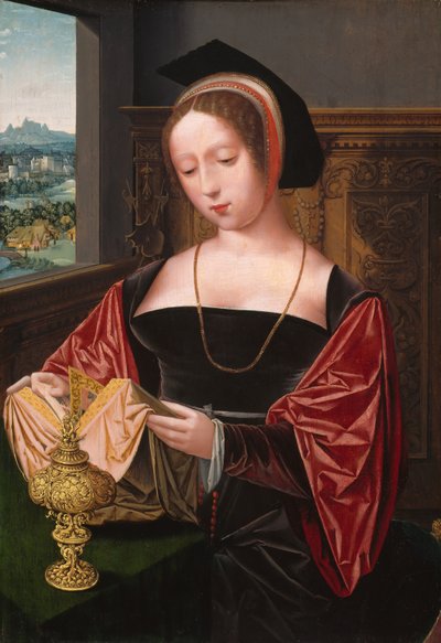 Okuyan Bir Kadın (Aziz Mary Magdalene) by Master of the Female Half Lengths