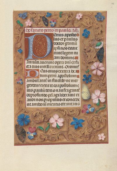 İspanya Kraliçesi Katolik Kraliçe Isabella'nın Saatleri: Fol. 174r, c. 1500. by Master of the First Prayerbook of Maximillian
