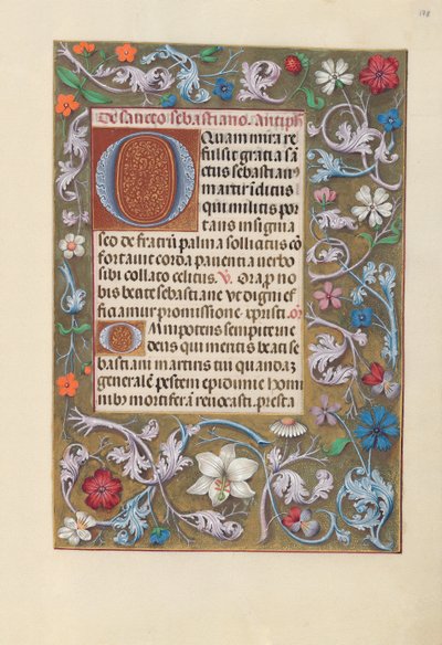 İspanya Kraliçesi Katolik Kraliçe Isabella'nın Saatleri: Fol. 178r, c. 1500. by Master of the First Prayerbook of Maximillian