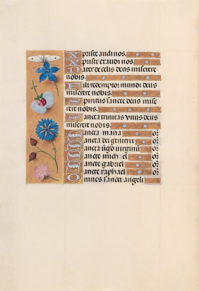 İspanya Kraliçesi Katolik Kraliçe Isabella'nın Saatleri: Fol. 210v, c. 1500. by Master of the First Prayerbook of Maximillian